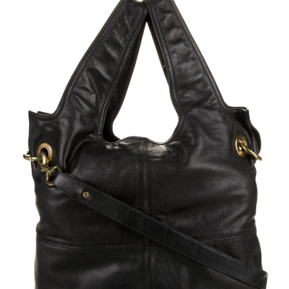 Authentic vintage Givenchy black Leather Hobo shoulder bag